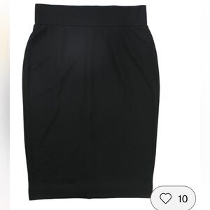 Alfani Black Pencil Skirt - Plus Size 18W - Back Zipper Vent